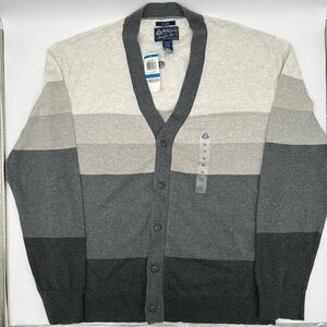 American Rag Men’s Light Cotton Grey Cardigan Sweater Size XL